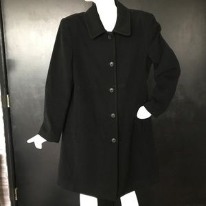 Gorgeous Black Cashmere Wool Coat